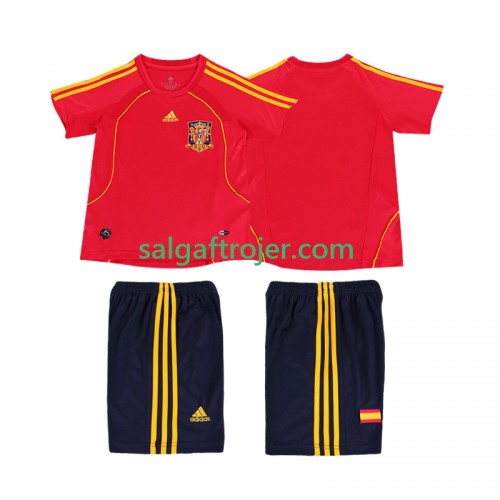 Spanien 2008 Fodboldtrøjer Børn Retro Hjemmebanesæt Kort ærmer Spanien 2008 Fodboldtrøjer Børn Retro Hjemmebanesæt Kort ærmer